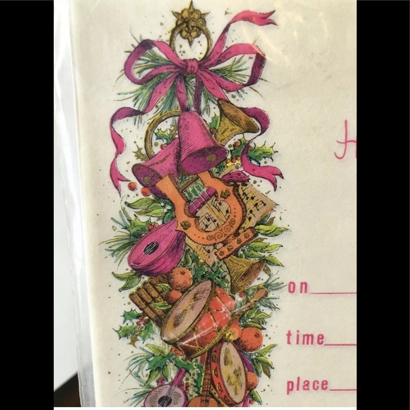 (16) NIP Vintage Lilac Hedges 1950’s-1960’s Holiday Invitation Cards & Envelopes - Picture 5 of 8